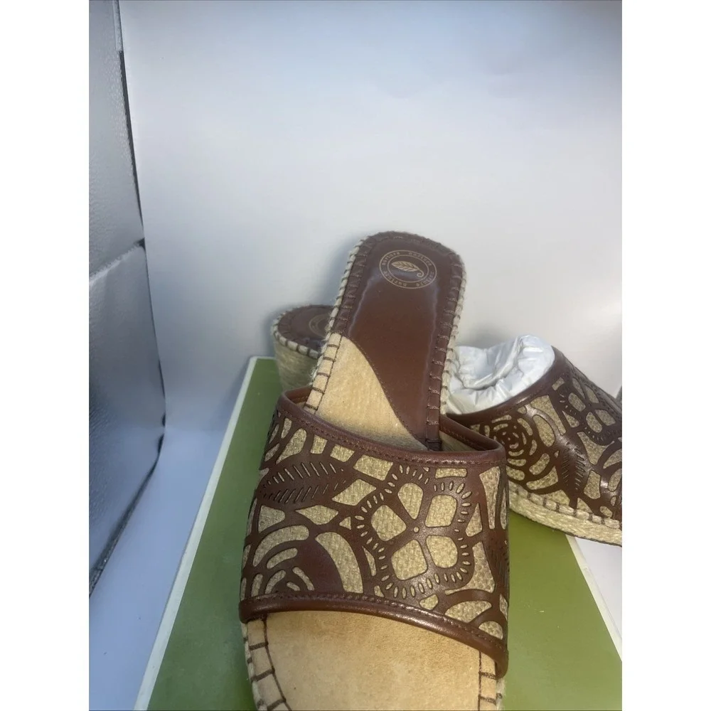 Nurture Leather Upper Slides Size 10 Medium Brazil